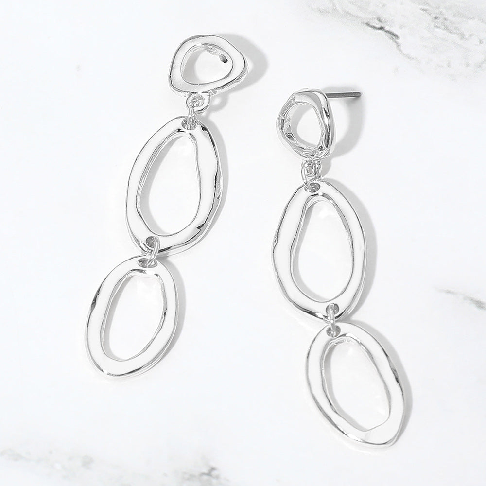 The "Polished Loop Drops" Earrings