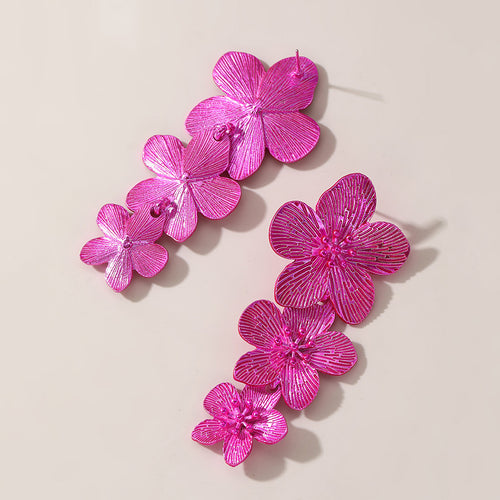 The "Metallic Flower" Earrings
