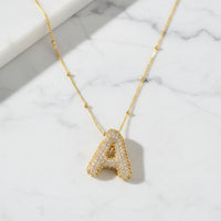 The "Bubble Pop Initial Beaded Chain" Necklace
