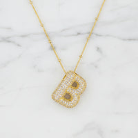 The "Bubble Pop Initial Beaded Chain" Necklace