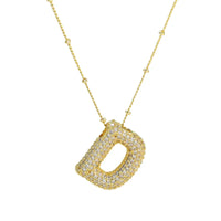 The "Bubble Pop Initial Beaded Chain" Necklace