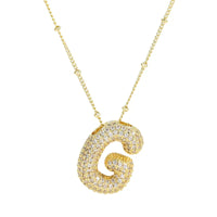 The "Bubble Pop Initial Beaded Chain" Necklace