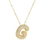 The "Bubble Pop Initial Beaded Chain" Necklace