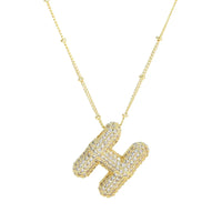 The "Bubble Pop Initial Beaded Chain" Necklace