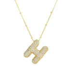 The "Bubble Pop Initial Beaded Chain" Necklace
