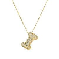 The "Bubble Pop Initial Beaded Chain" Necklace