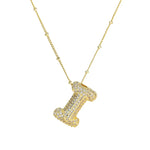 The "Bubble Pop Initial Beaded Chain" Necklace