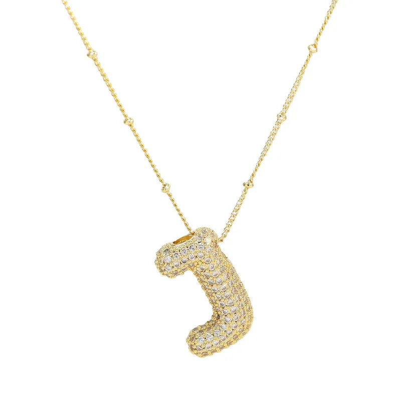 The "Bubble Pop Initial Beaded Chain" Necklace