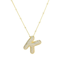 The "Bubble Pop Initial Beaded Chain" Necklace
