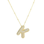 The "Bubble Pop Initial Beaded Chain" Necklace