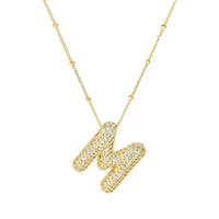 The "Bubble Pop Initial Beaded Chain" Necklace
