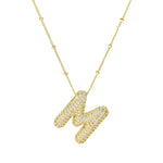 The "Bubble Pop Initial Beaded Chain" Necklace