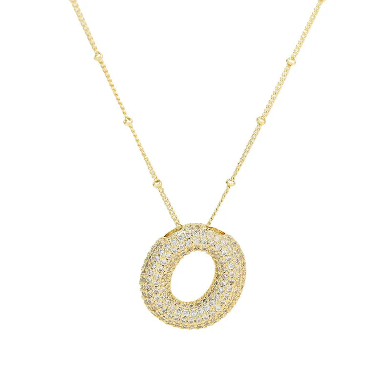 The "Bubble Pop Initial Beaded Chain" Necklace