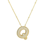 The "Bubble Pop Initial Beaded Chain" Necklace