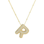 The "Bubble Pop Initial Beaded Chain" Necklace