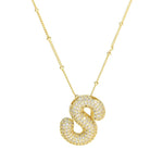 The "Bubble Pop Initial Beaded Chain" Necklace