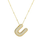 The "Bubble Pop Initial Beaded Chain" Necklace
