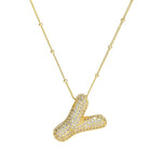 The "Bubble Pop Initial Beaded Chain" Necklace