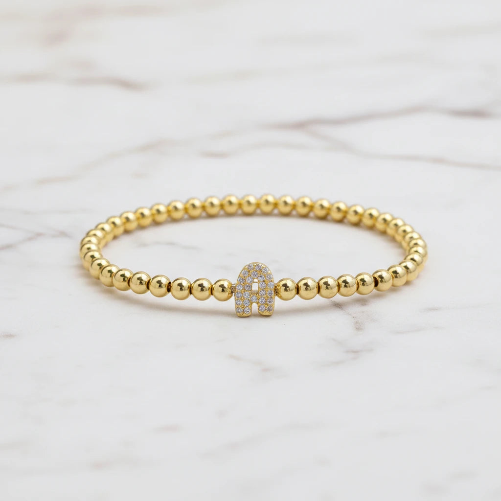 The "Bubble" Initial Bracelet