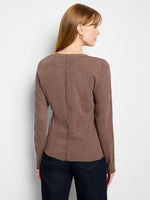 The "NZT Lace Knit" V-Neck T-Shirt by NIC+ZOE
