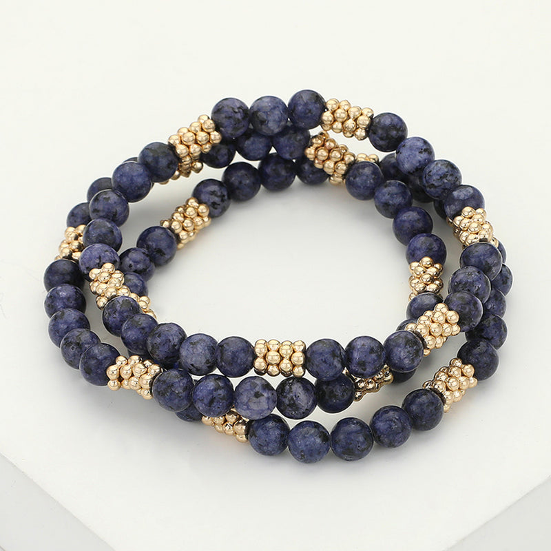 The "Navy & Gold" Bracelet Set