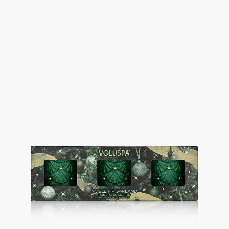 The "Noble Fir" Mini Pedestal Trio Gift Set by Volsupa