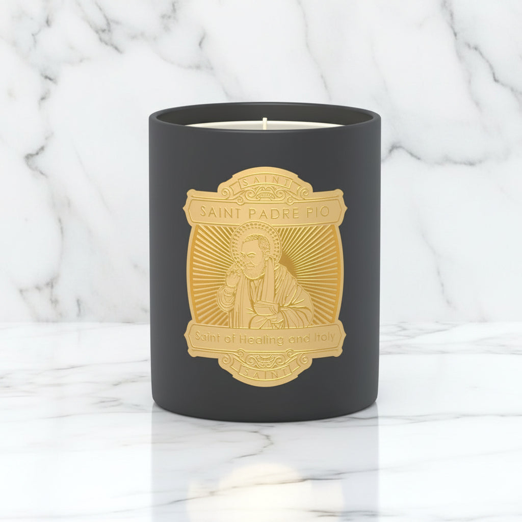 The "Saint Padre Pio - Patron Saint of Healing and Italy" Candle