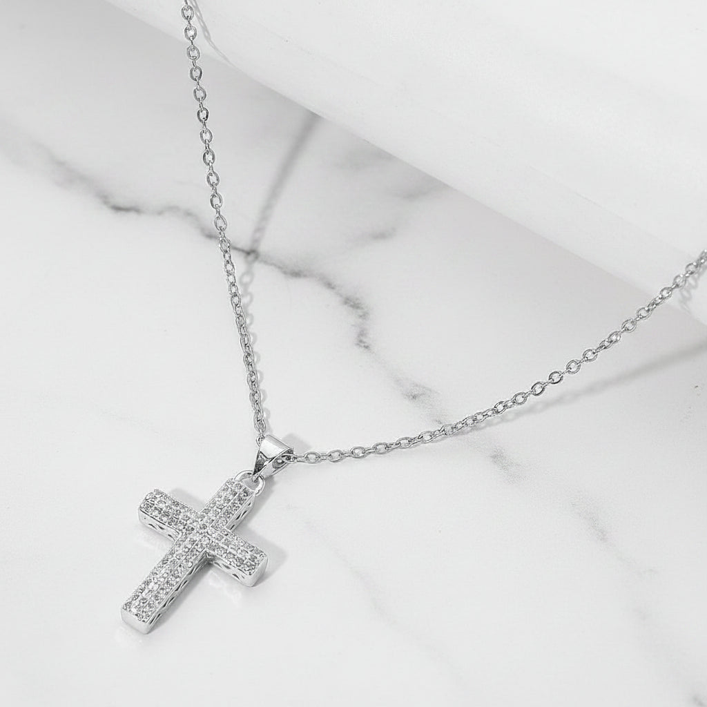 The "Crystal Cross" Necklace