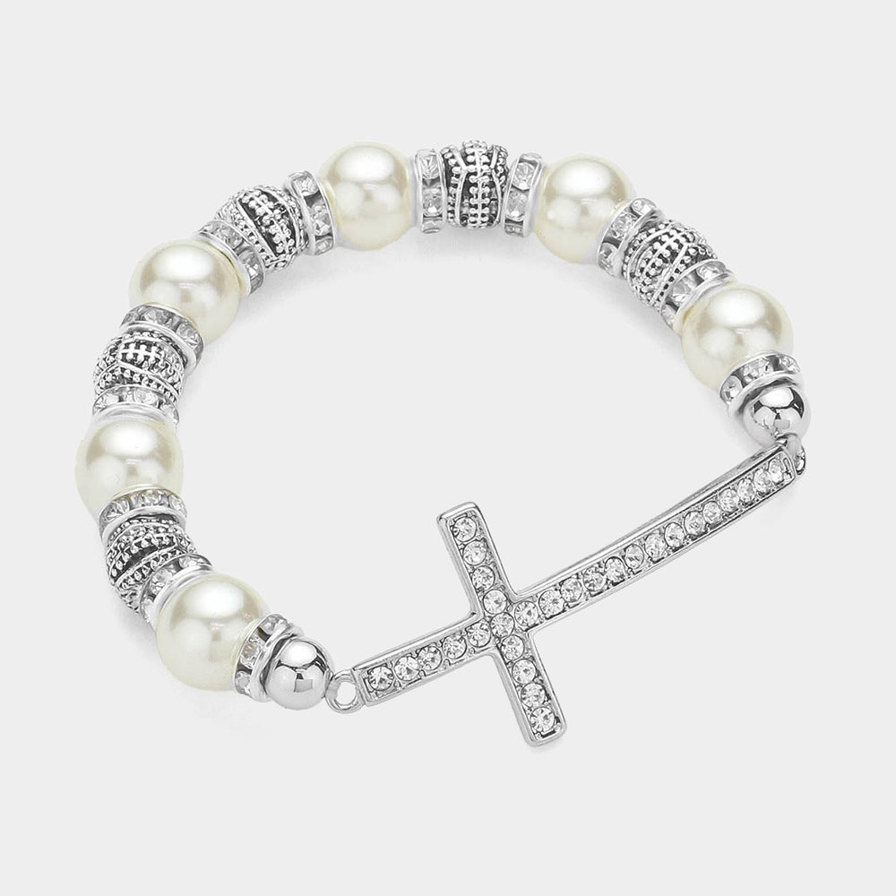 The "Pearl Cross" Bracelet