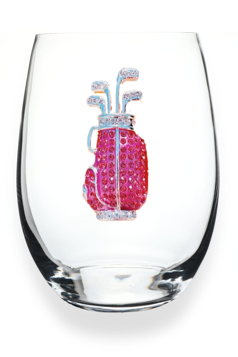 The "Golf Bag" Stemless Wine Glass