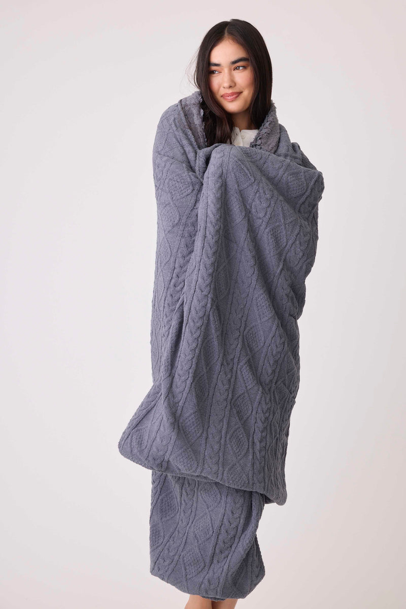 The "Cozy Cable" Blanket by PJ Salvage