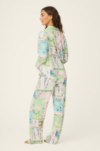 The "Whimsy Postcards from Paris" Pajama Set by PJ Salvage