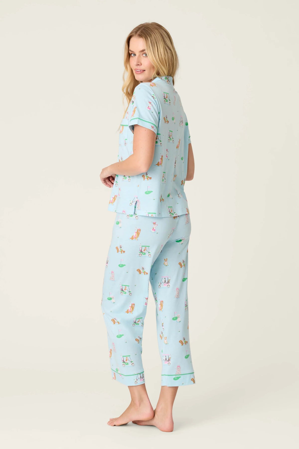 The "Putter Pup" Cropped PJ Set by PJ Salvage