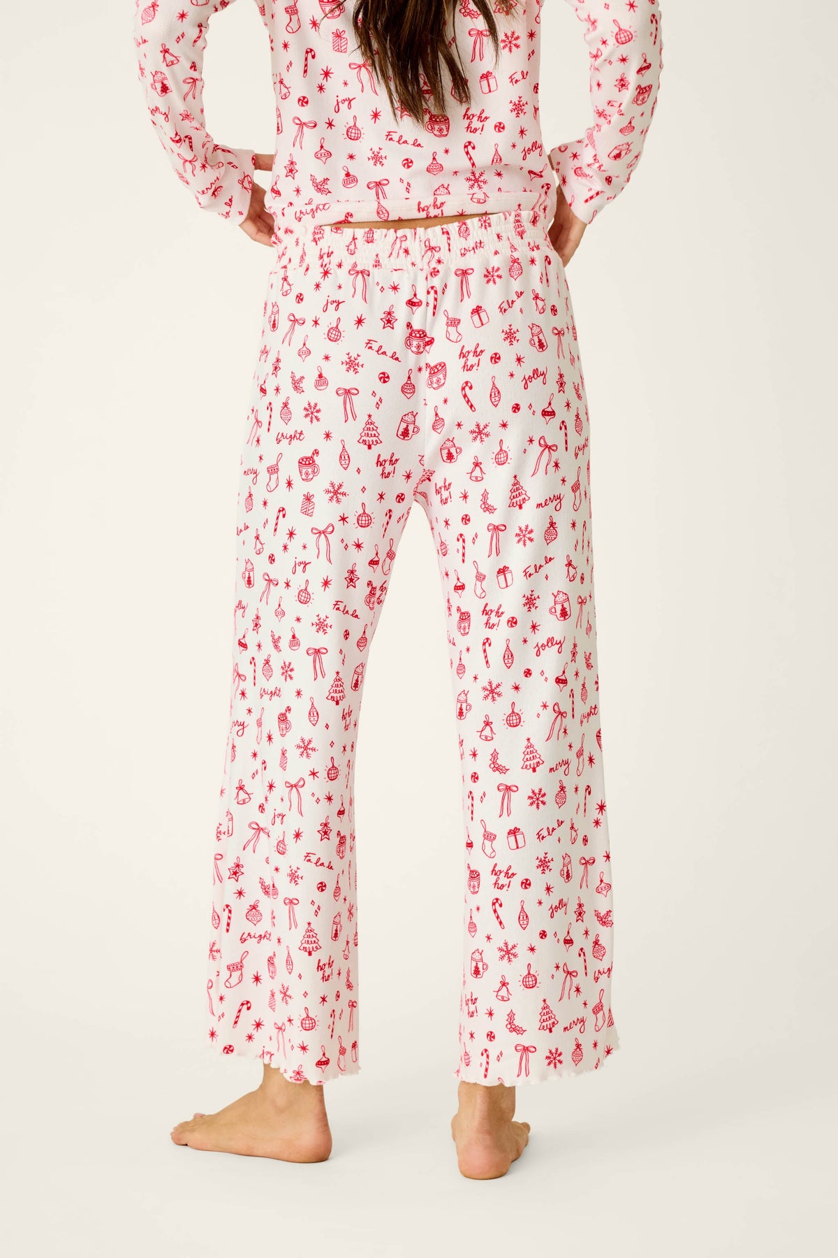 The "Femme De Noel" Holiday Print Pajama Pants by PJ Salvage