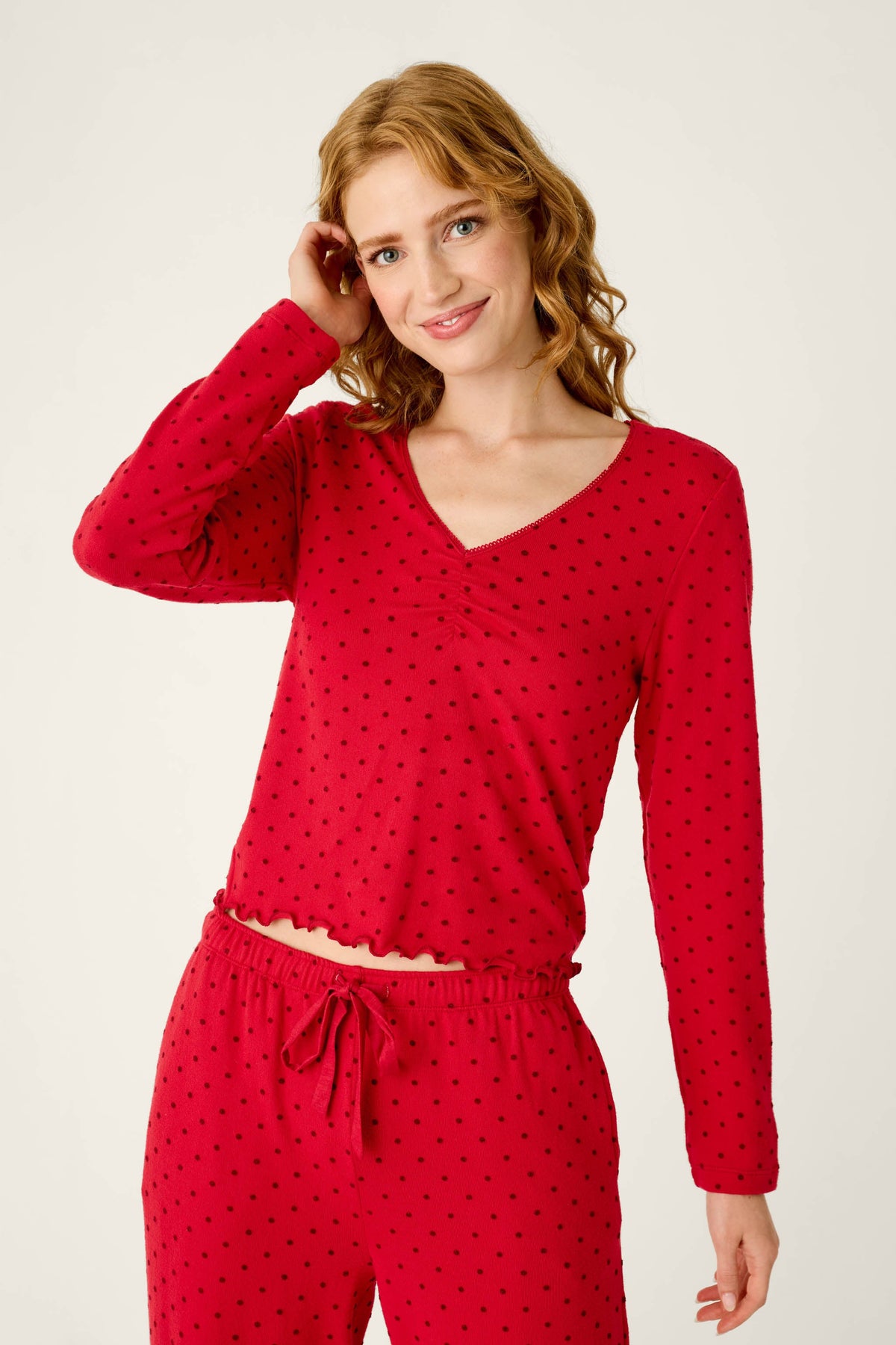 The "Femme De Noel" Dot PJ Set by PJ Salvage