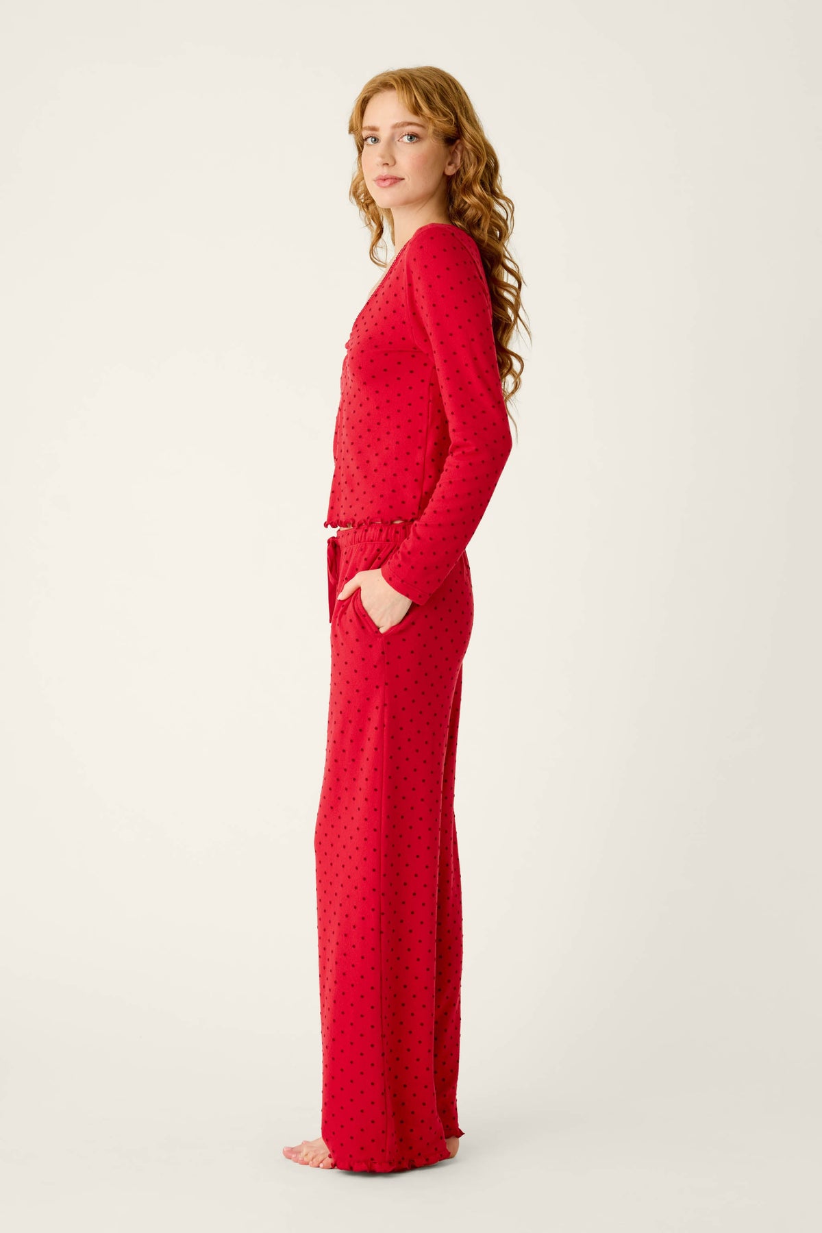 The "Femme De Noel" Dot PJ Set by PJ Salvage