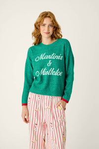 The "Martinis & Mistletoe" Snuggle Sweater by PJ Salvage