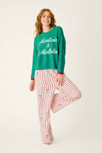 The "Martinis & Mistletoe" Snuggle Sweater by PJ Salvage