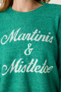 The "Martinis & Mistletoe" Snuggle Sweater by PJ Salvage
