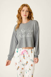 The "Sip Sip Sparkle" Sweatshirt by PJ Salvage