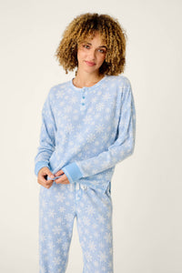 The "Peri Snowflake" Ski Jammie Classics PJ Set by PJ Salvage
