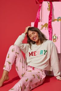 The "Very Merry" Bouclé Merry Sweatshirt by PJ Salvage
