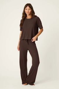 The "Chocolate Brown" Textured Essentials Lounge Set by PJ Salvage