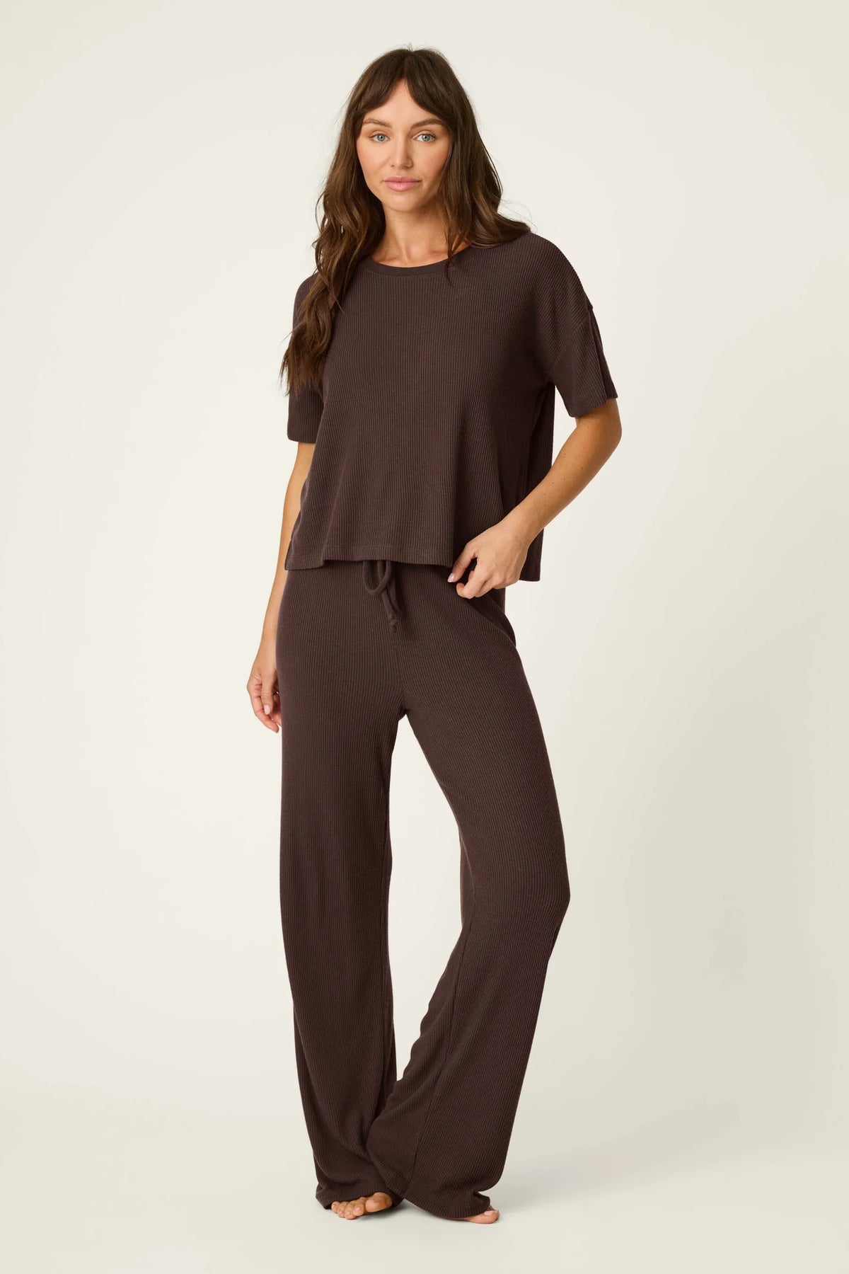 The "Chocolate Brown" Textured Essentials Lounge Set by PJ Salvage