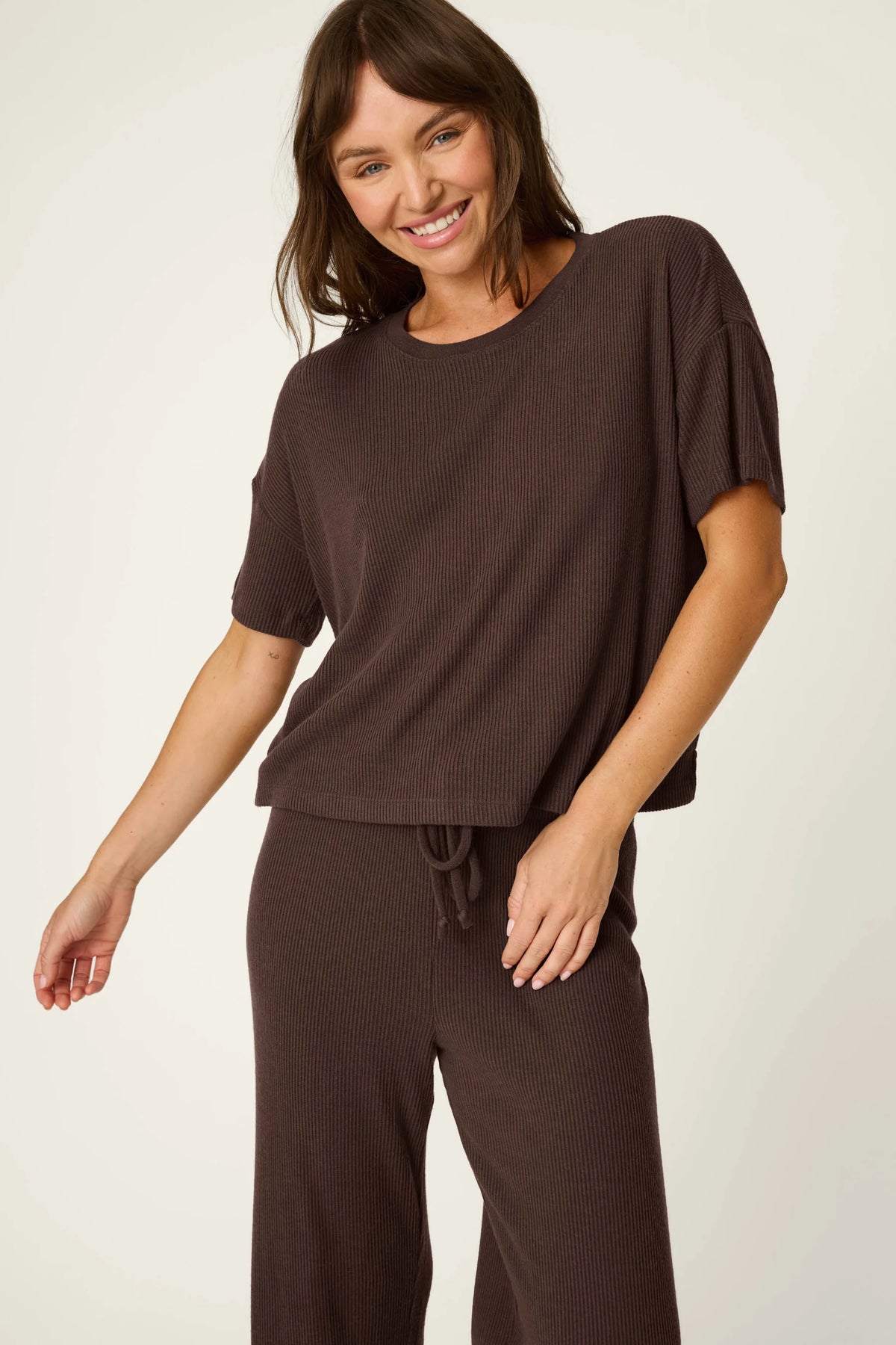 The "Chocolate Brown" Textured Essentials Lounge Set by PJ Salvage