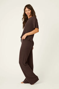 The "Chocolate Brown" Textured Essentials Lounge Set by PJ Salvage