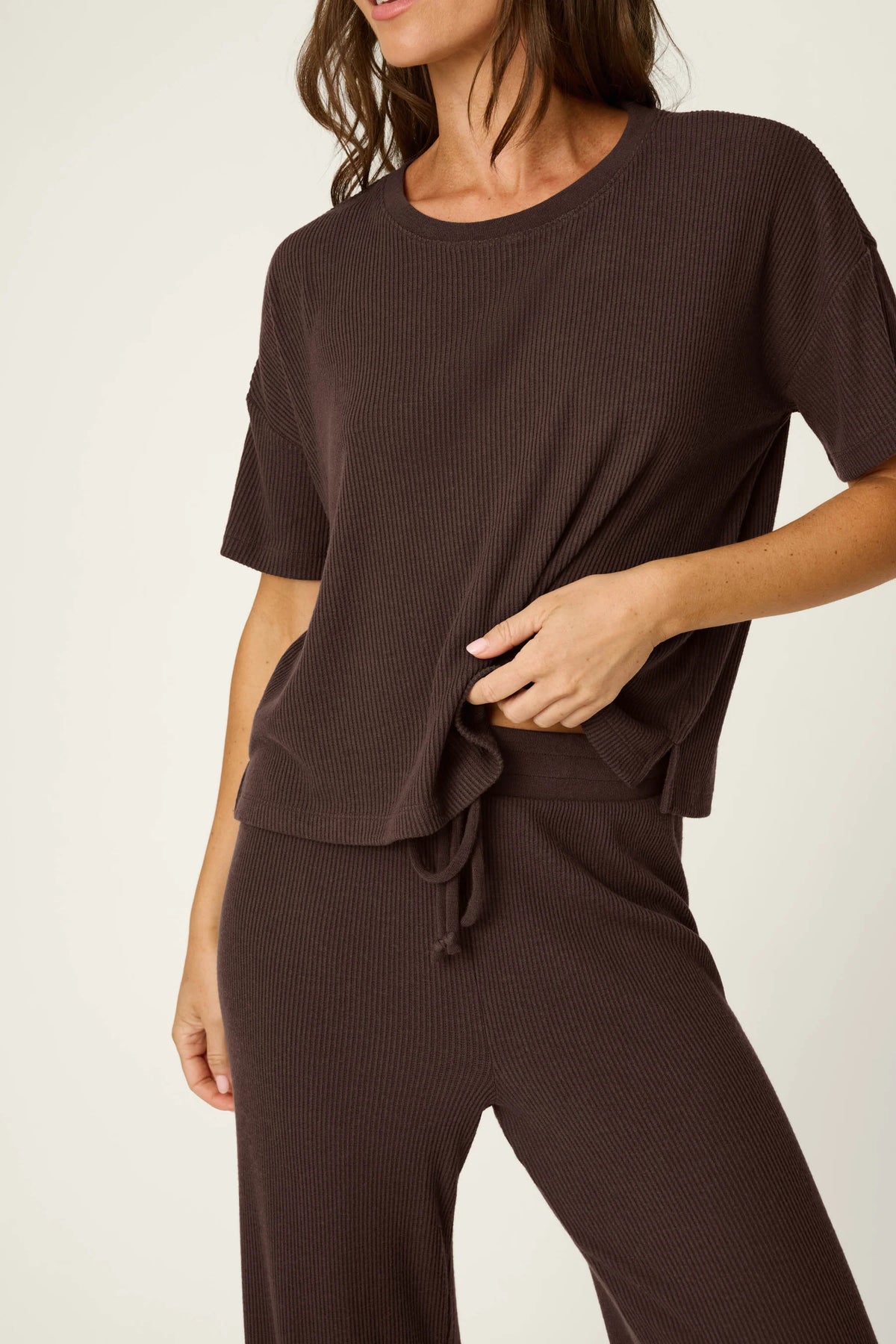 The "Chocolate Brown" Textured Essentials Lounge Set by PJ Salvage