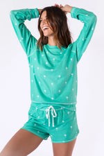 The "Beach More, Worry Less" Long Sleeve Top by PJ Salvage