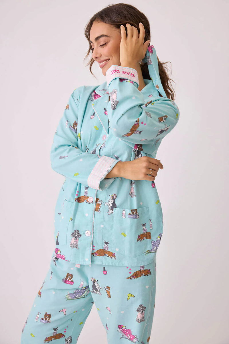 The "Spaw Day" Flannel PJ Set by PJ Salvage