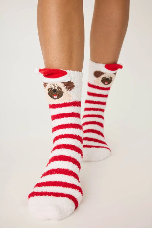 The "Christmas Pug" Fun Socks by PJ Salvage